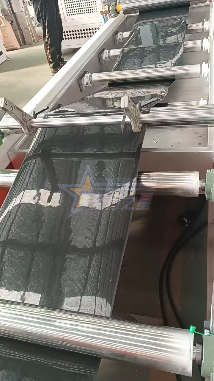 Un cliente visita la fábrica EASTSTAR de Qingdao para realizar una prueba in situ de la línea de producción de láminas para bandejas de plántulas de PP/PS